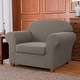 preview thumbnail 78 of 91, Subrtex Stretch Spandex 2-piece Armchair Slipcover Furniture Protector Taupe