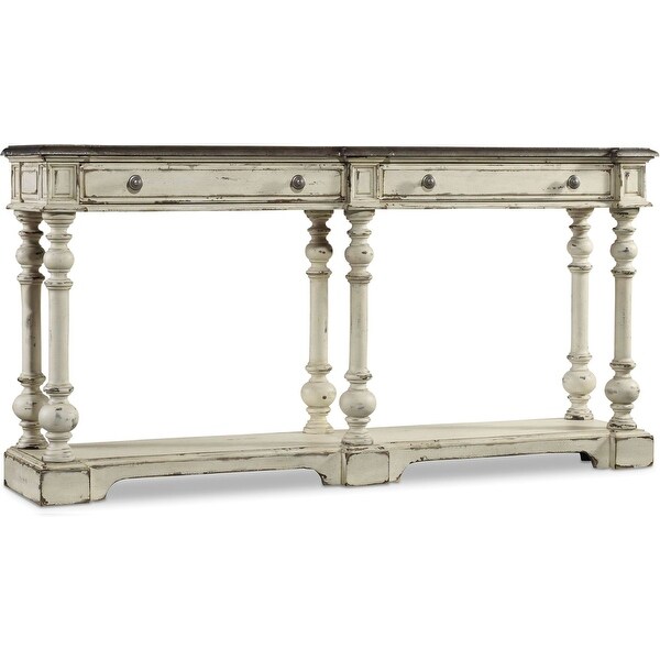 Hooker Furniture 5403-85003 68" Long Hardwood Console Table from the Sanctuary Collection - Vintage Chalk White