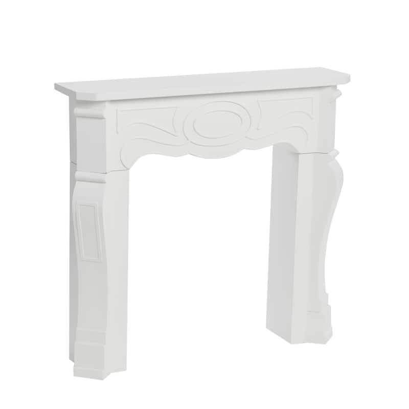 Victorian Decorative Fireplace Mantel - White