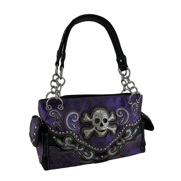 Shop Rhinestone Skull & Bones Rainbow Sequin Trim Foil Finish Concealed