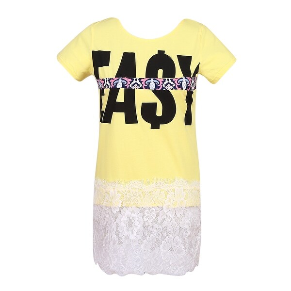 t shirt dress with lace bottom