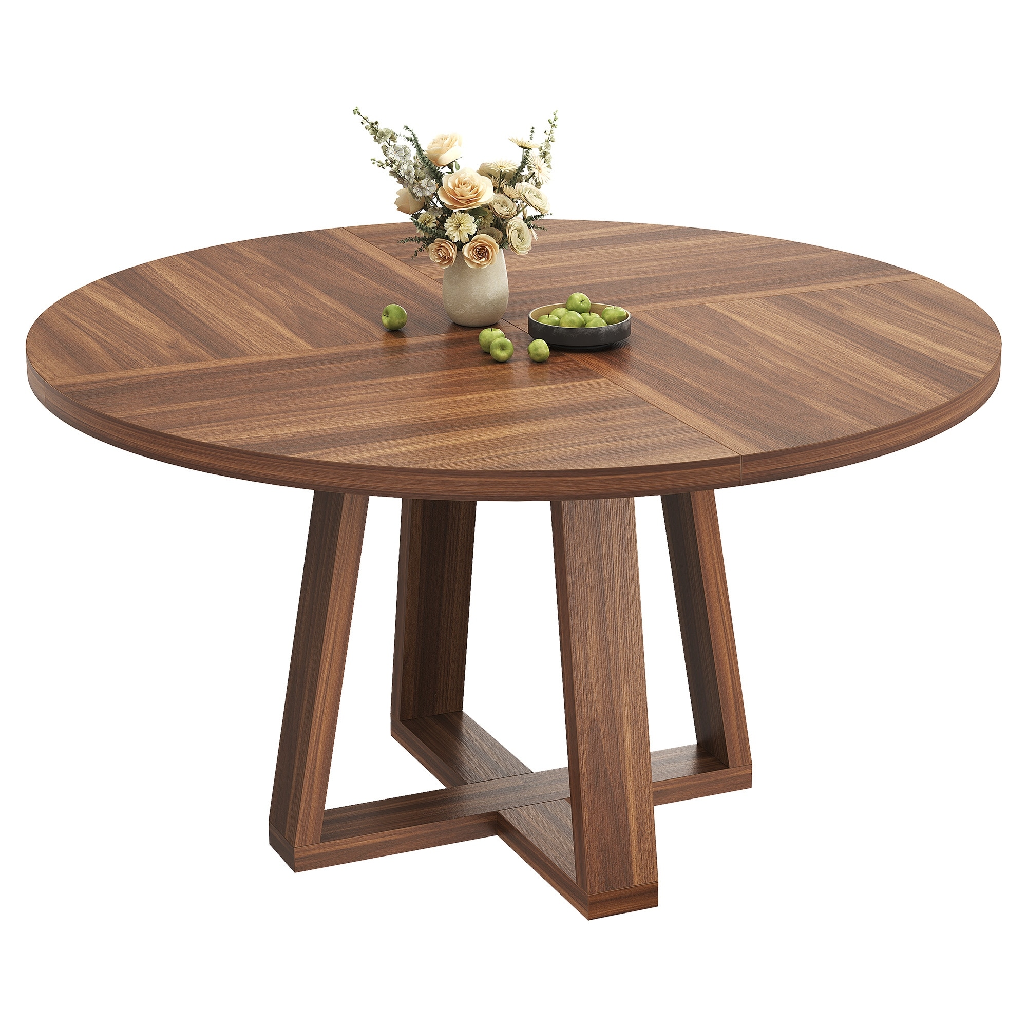 Dining Table for 4-6 People, Kitchen Table, Round Dining Room Table for Kitchen, 47 Inch Round Table