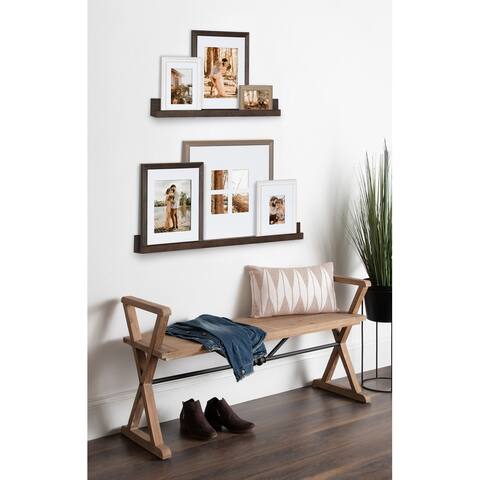 Kate and Laurel Bordeaux Wall Shelves with Frames Set