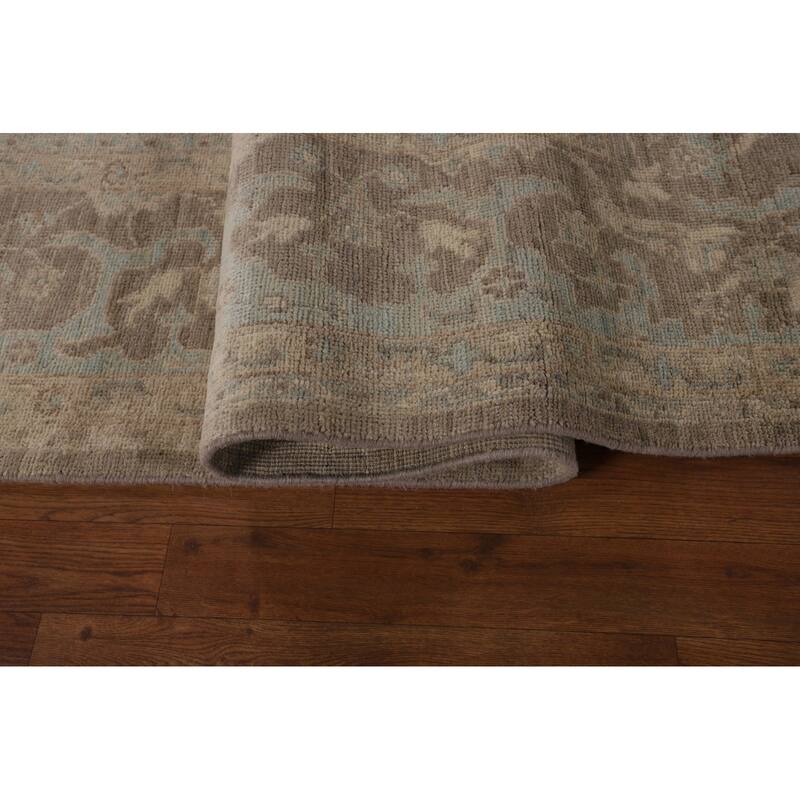 Oushak Turkish Area Rug Vegetable Dye Hand-Knotted Wool Carpet - 8'3"x 9'10"