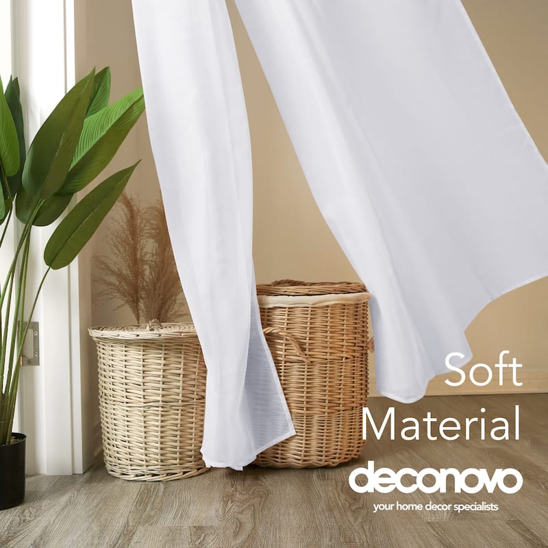 Deconovo Sheer Voile Curtain (2 Panel)