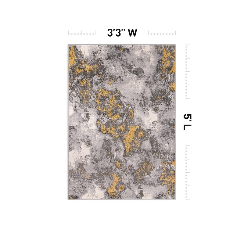 World Rug Gallery Rio Modern Abstract Area Rug