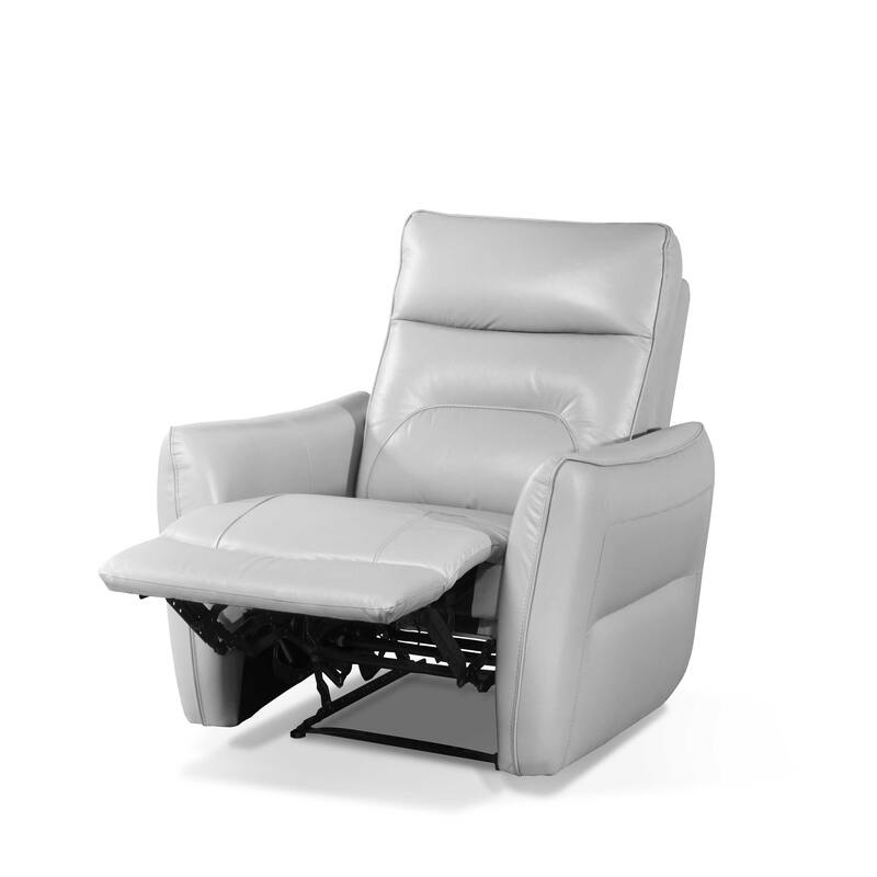 Furniture of America Gemono Modern 3-Piece Power Recline Leather Match Sofa Set