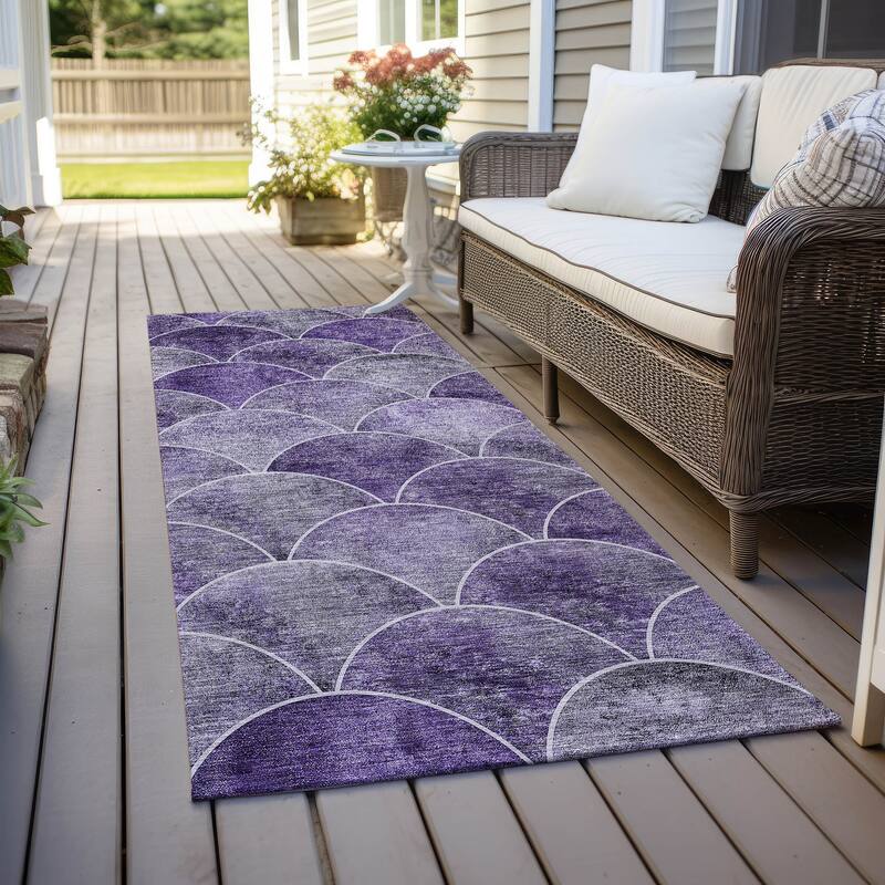 Machine Washable Indoor/ Outdoor Chantille Contemporary Rug