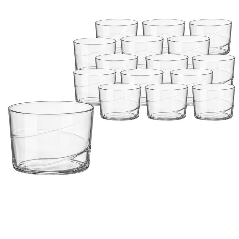 Bormioli Rocco Set of 12 Bodega Swirl Glasses - Rum - 7.25 Oz