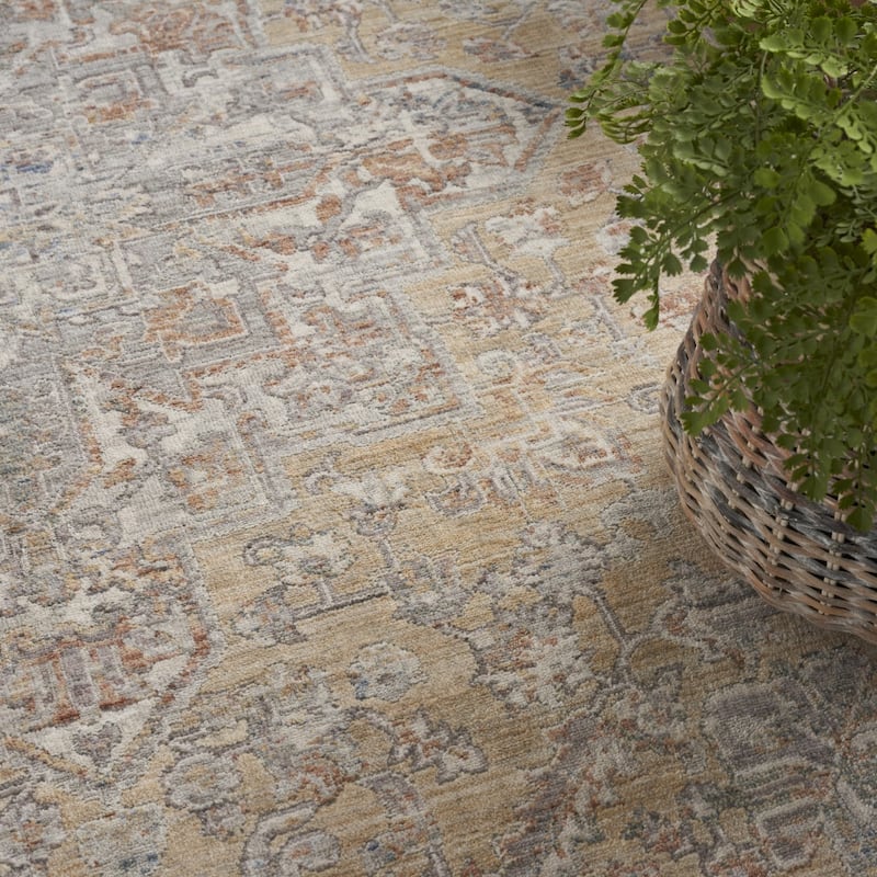 Nineb Power Loomed Distressed with Fringe Area Rug By HomeRoots - 8' x 10'