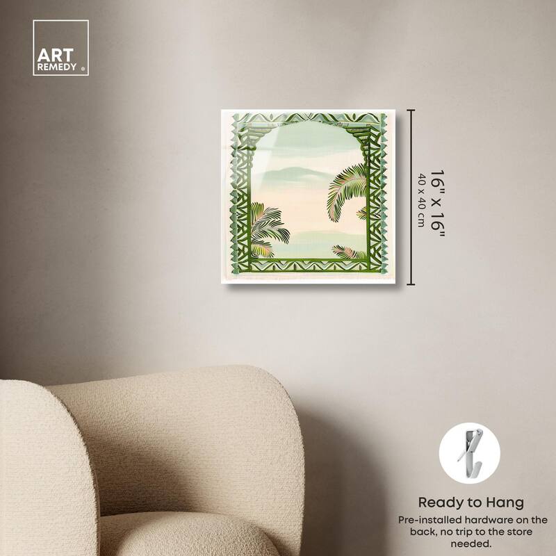 Palm View Vista Acrylic by Art Remedy, Ready to Hang