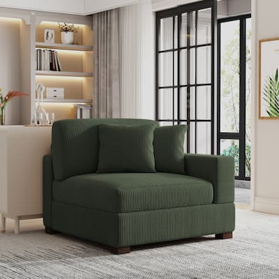 Corduroy Armchair Sofa Corner Chairs With Pillows