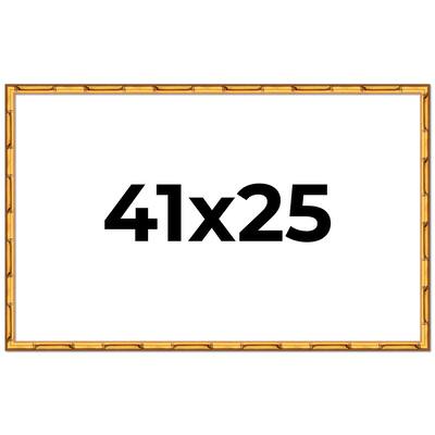 41x25 Frame Gold Bamboo Picture Frame Modern Photo Frame Includes UV Acrylic Shatter Guard Front Acid Free Foam Backing Board
