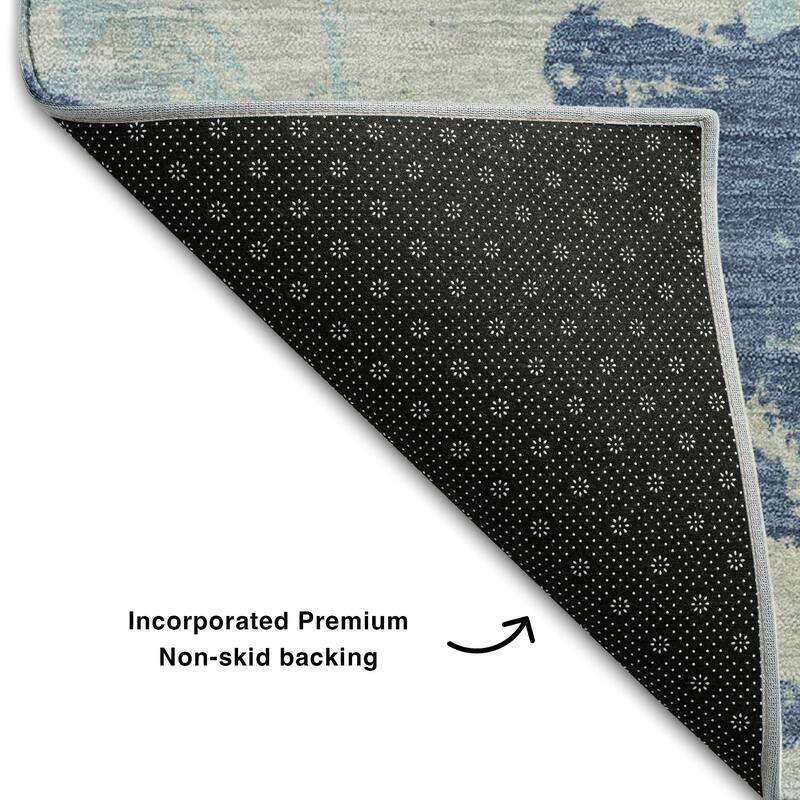 Premium Washable Super Soft Abstract Floral Mayfield Rug