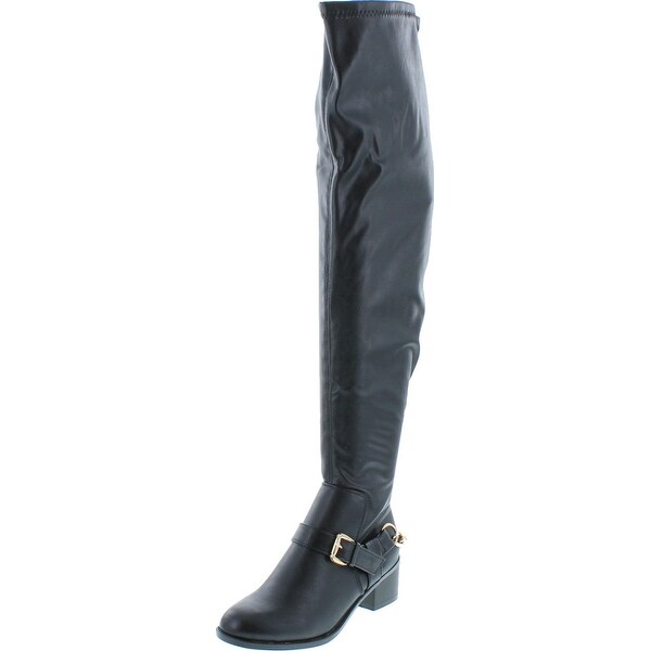 black thigh high riding boots