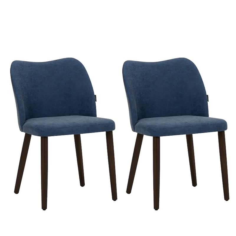 Modern Dining Chairs Upholstered Kitchen Chairs (set of 2) - Blue