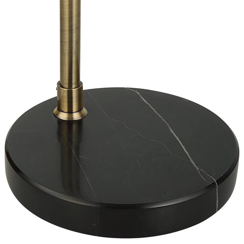 Copper Grove Antique Brass Arched Floor Lamp with Solid Marble Base