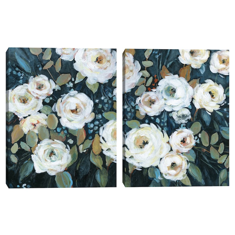 Moonlit Garden II, Moonlit Garden III by Carol Robinson Canvas Art Prints