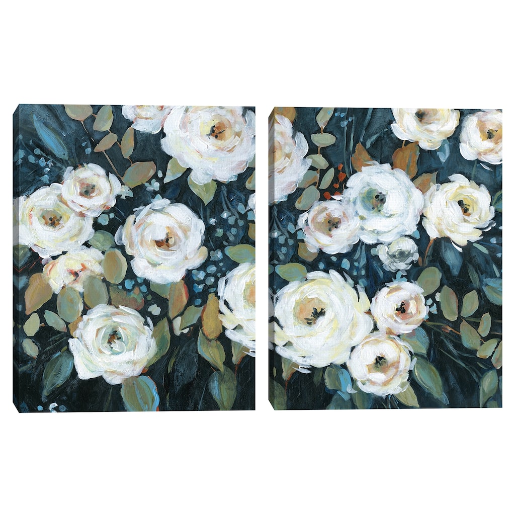 Moonlit Garden II, Moonlit Garden III by Carol Robinson Canvas Art Prints