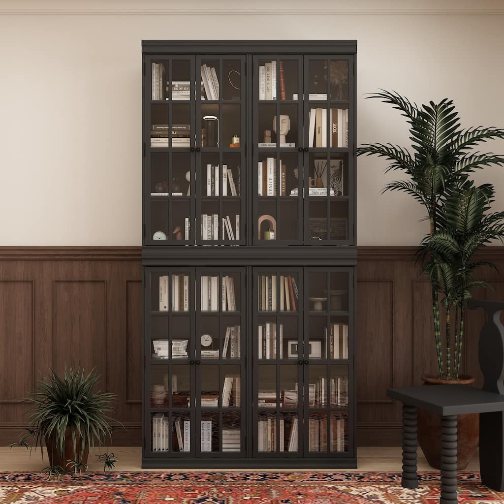 Versatile and Well-Crafted 2-Door Storage Solution Bookshelf Boocase