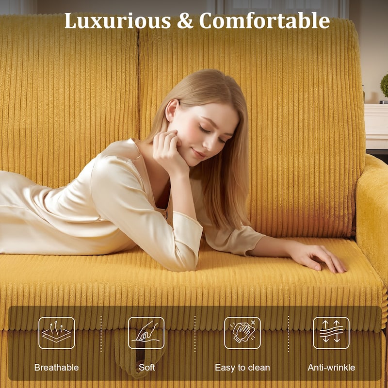 Pocassy 71" 3 Seater L-Shaped Sofa with Seats Storage