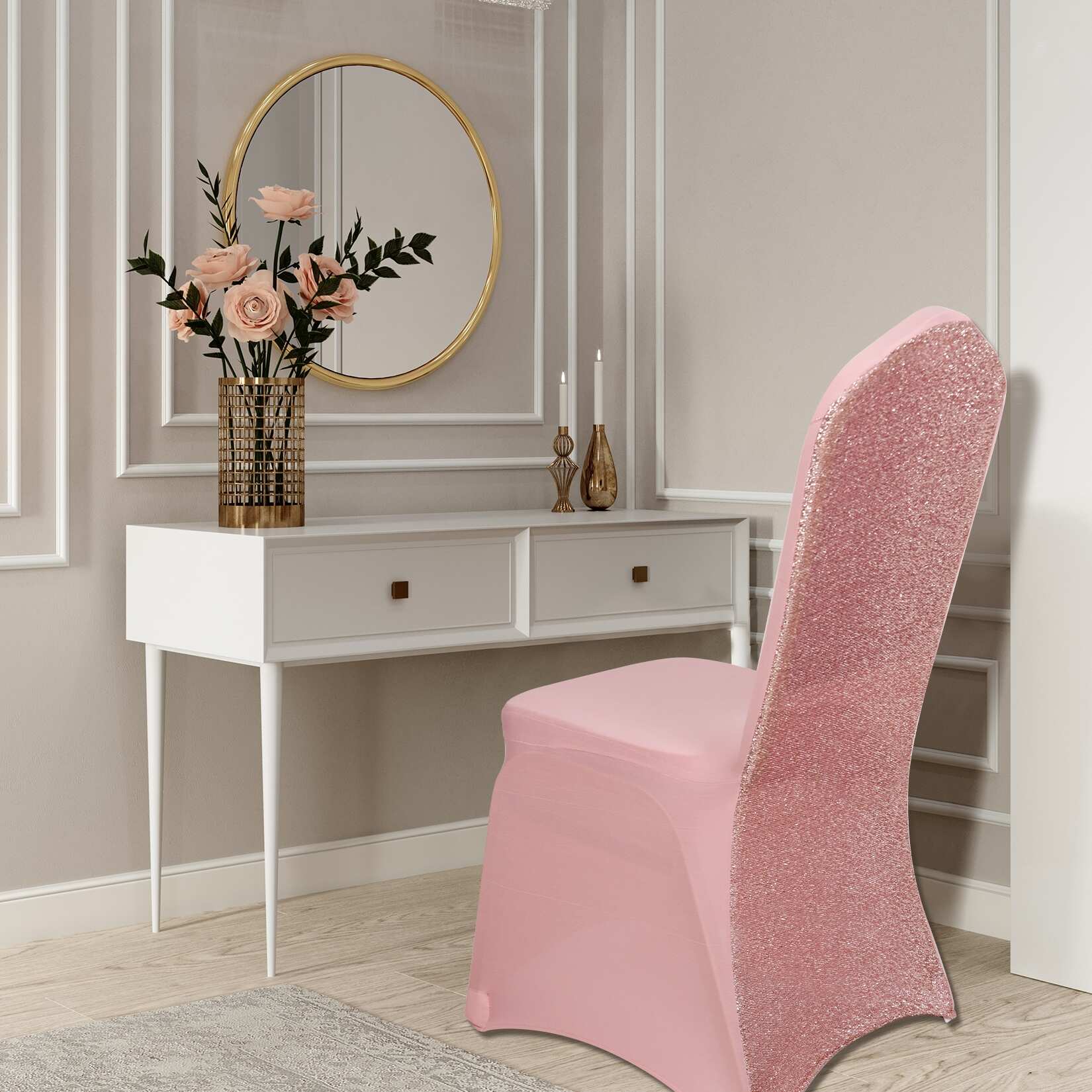 10PCS Chair Slipcovers Spandex Banquet Glitter Stretch Fitted Sequin - N/A  - Overstock - 40045793