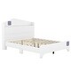 preview thumbnail 18 of 20, Wooden Full Size House Bed with Storage Headboard ,Kids Bed with Storage Shelf,Grey