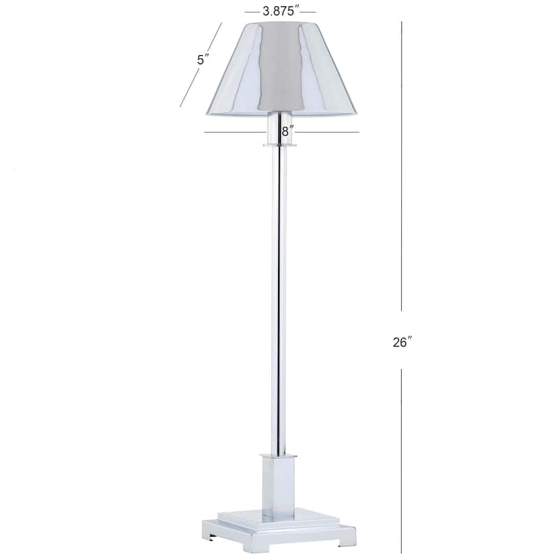 Lafayette 26" Metal Shade LED Table Lamp, Brushed Brass by JONATHAN Y