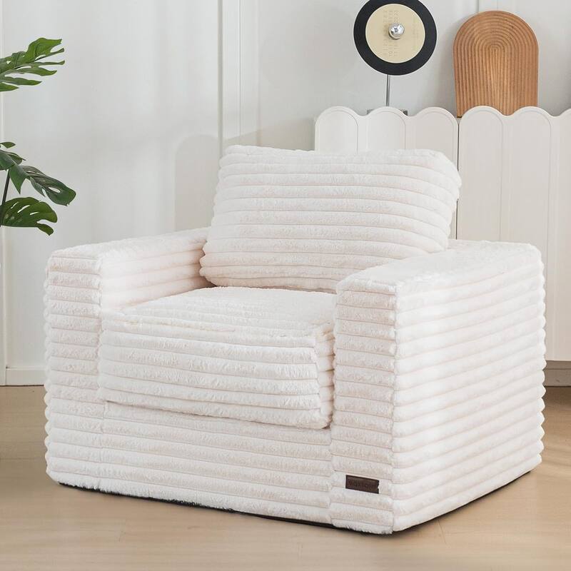 Bean Bag Chair Floor Sofa - Beige - Medium