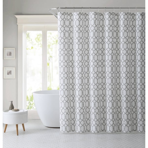 slide 2 of 4, Tommy Bahama Shoretown Trellis Grey Cotton Shower Curtain Grey/Slate/Platinum