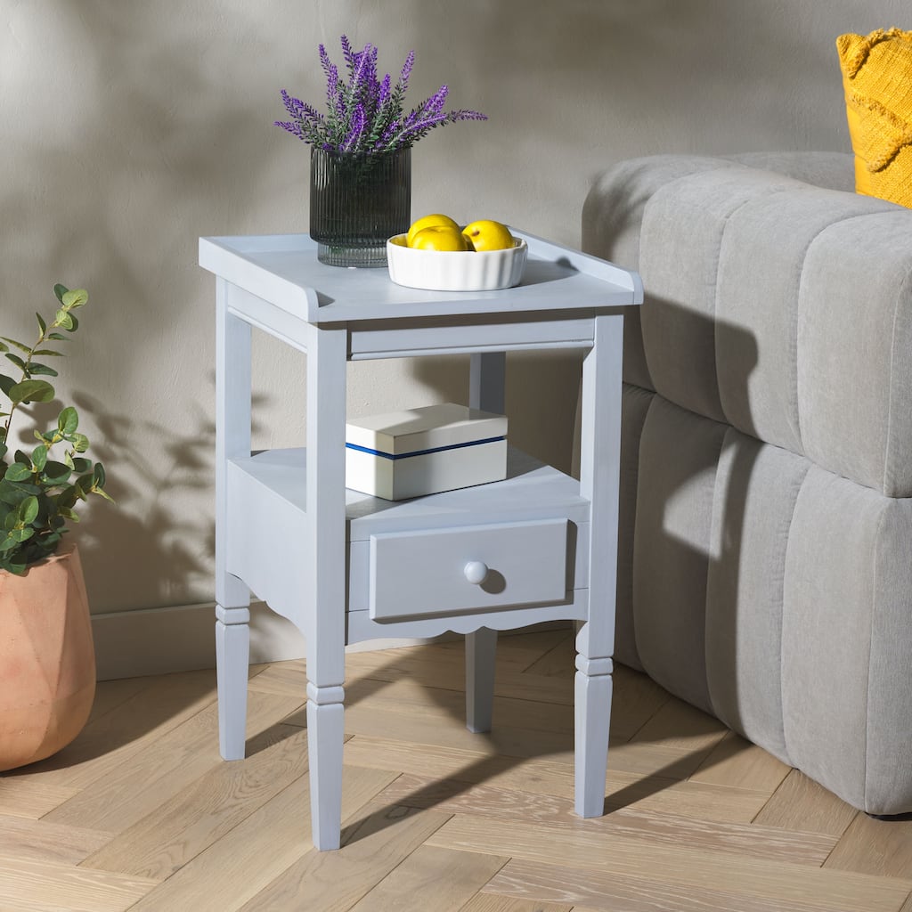 SAFAVIEH Home Araminta One Drawer Accent Table - 16"W x 16"D x 26"H