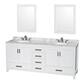 Option White / White Carrara Marble Top / Brushed Chrome