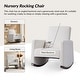 preview thumbnail 12 of 29, Julia 29.5"W Modern Solid Wood Nursery Rocking Chair with Lumbar Pillow by HULALA HOME