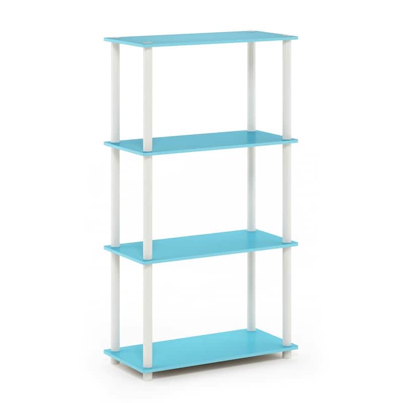 Furinno Turn-N-Tube 4-Tier Multipurpose Shelf Display Rack, Americano/Black