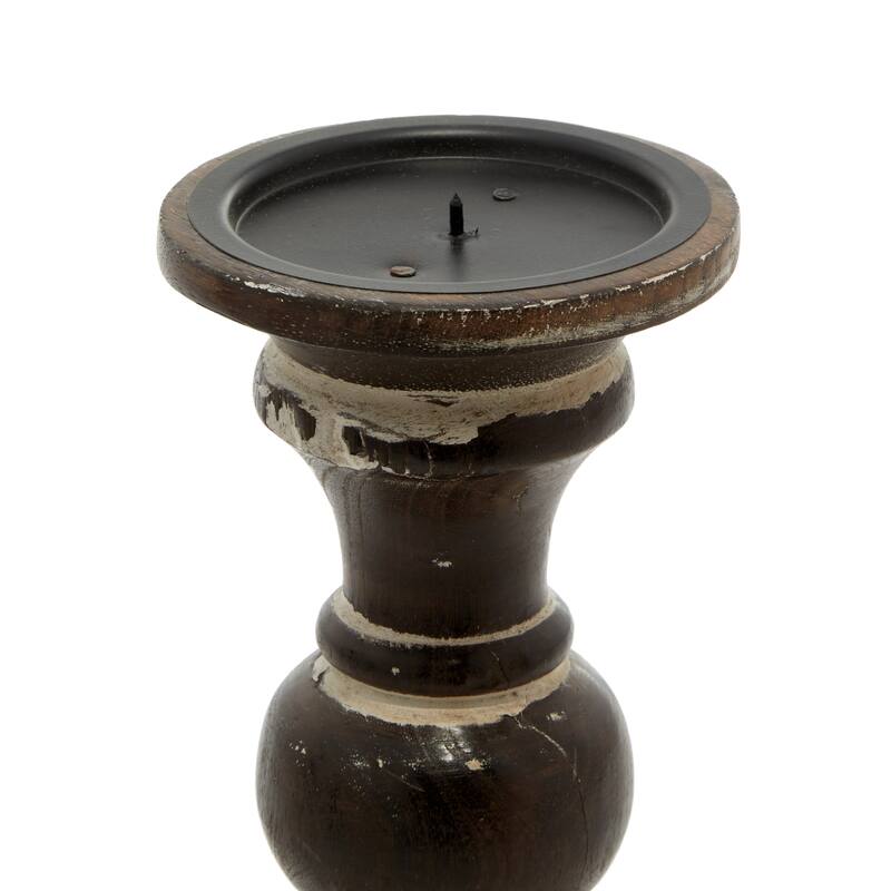 Wood Country Cottage Candle Holder (Set of 3)
