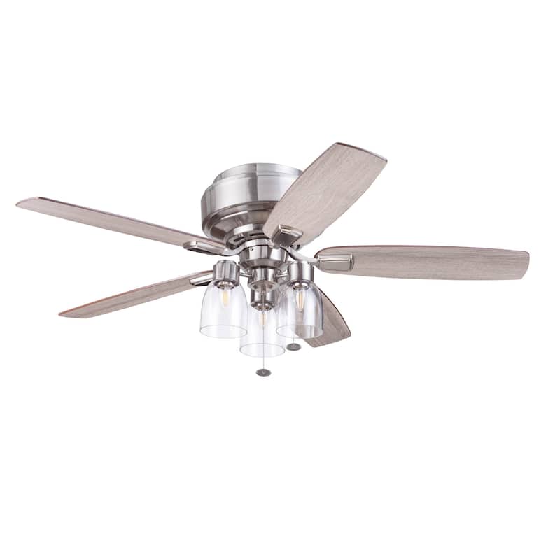 52" Prominence Home Magonia Indoor Traditional Farmhouse Ceiling Fan with Pull Chains, Dry-Rated