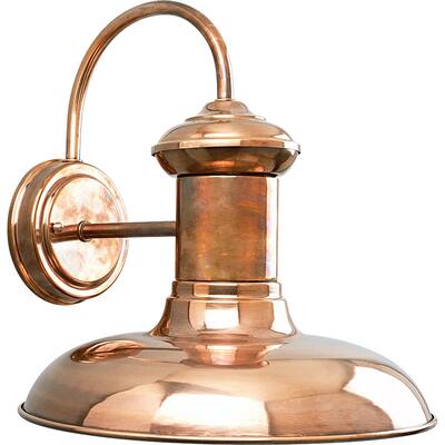Brookside Collection Copper Large One-Light Wall Lantern - 14.000" x 13.750" x 13.250"