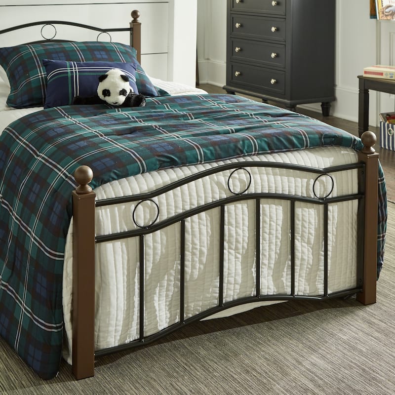 Sadie Brown and Black Metal Bed by iNSPIRE Q Classic