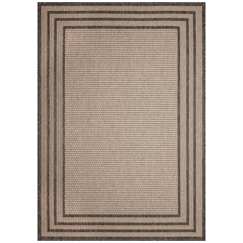 Liora Manne Monaco Striped Border Indoor/Outdoor Area Rug