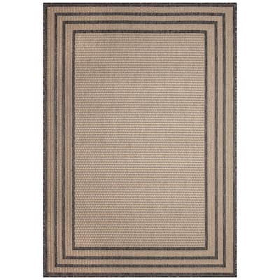 Liora Manne Monaco Striped Border Indoor/Outdoor Area Rug