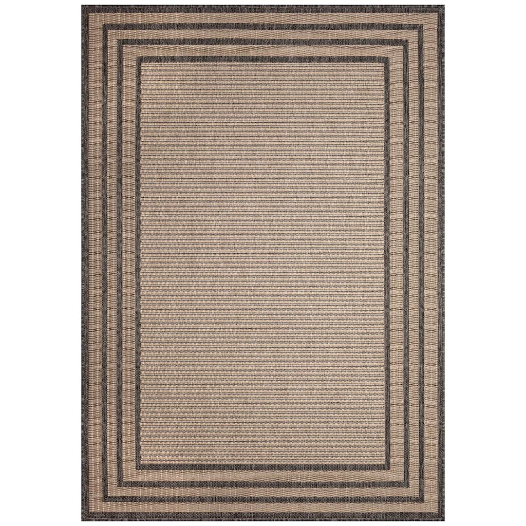 Liora Manne Monaco Striped Border Indoor/Outdoor Area Rug