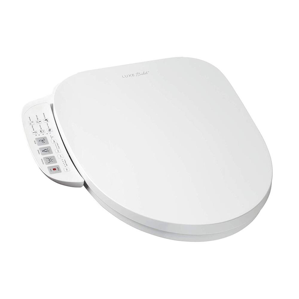 Luxelet E850 Electric Bidet Seat for Elongated Toilets with Warm Air Dryer and Temperature Control