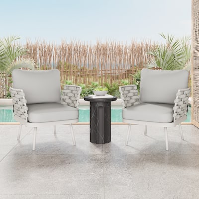 Christopher Knight Home - Langdon Patio Steel Club Chair（Set of 2）