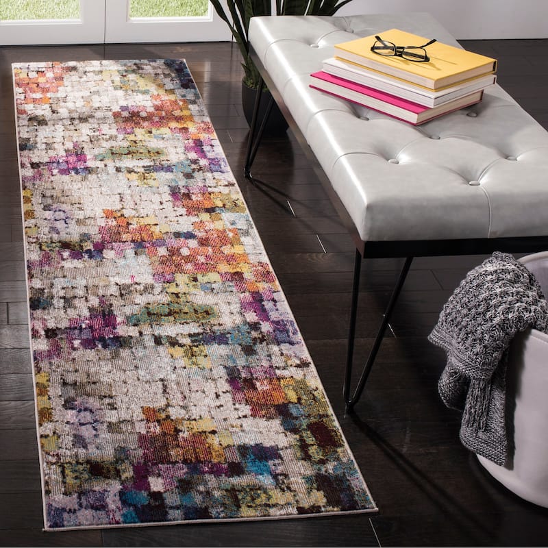 SAFAVIEH Aria Lorissa Vintage Boho Oriental Rug - 2' x 10' Runner - Cream/Rust