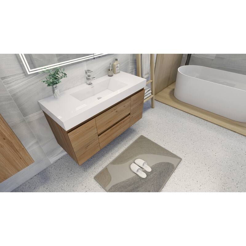 Baillie 48'' Wall-Mounted Vanity with Reinforced Acrylic Sink