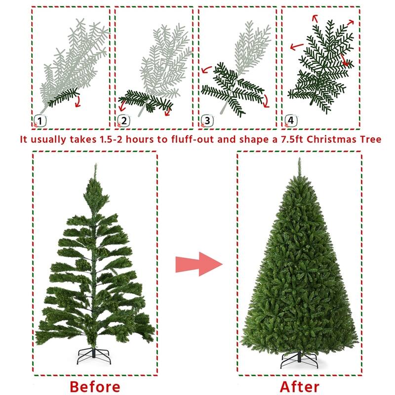 Yaheetech 7.5ft Premium Unlit Artificial Douglas Fir Christmas Tree