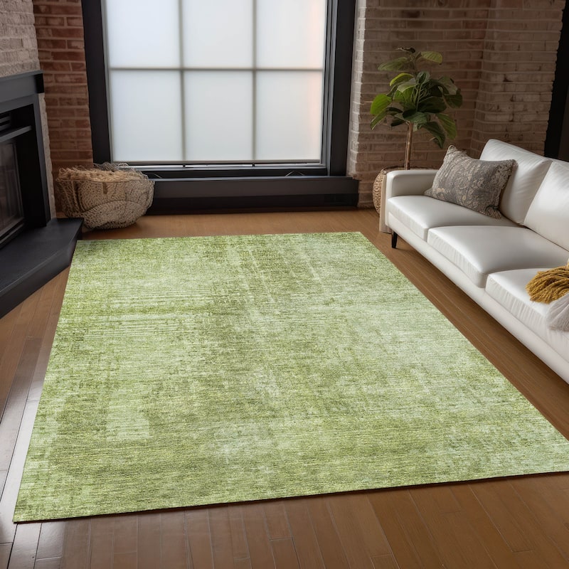 Machine Washable Indoor/ Outdoor Chantille Abstract Ombre Rug