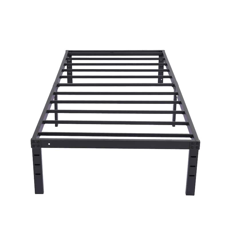 alazyhome 18 inch Heavy Duty Metal Platform Bed Frame with Storage