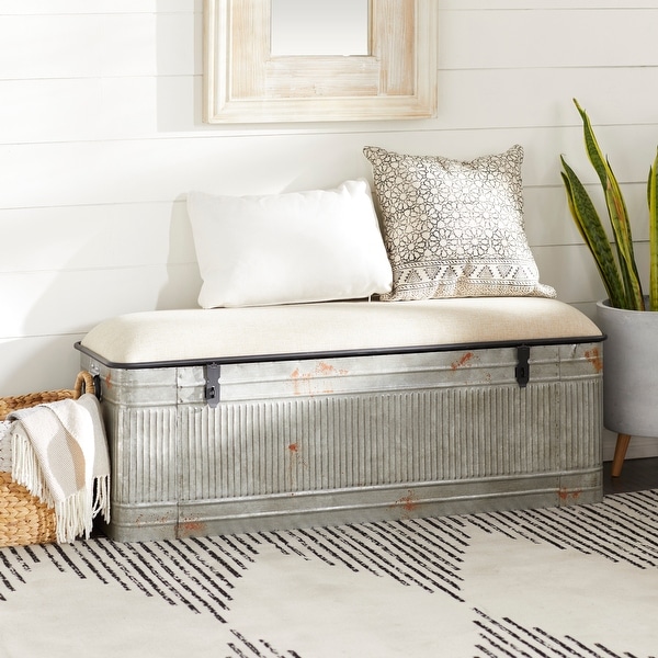 Cream storage bench sale seat