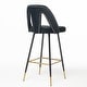 preview thumbnail 44 of 45, Set of 2 Contemporary Velvet Upholstered Bar Stool with Nailheads